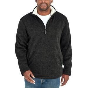 ORVIS Mens Sherpa Lined 1/4 Zip Grey-Size M